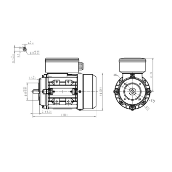 Silnik elektryczny jednofazowy 0,18kW 1400 obr/min. 63B14